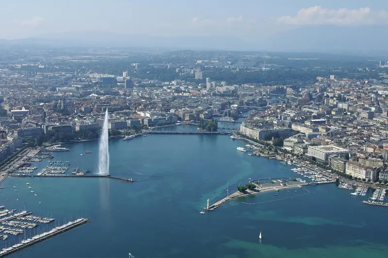 The Jet d'Eau on Lake Geneva